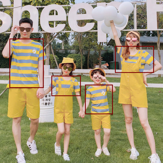 Short-sleeved T-shirt Mother-daughter Family Of Three And Four Overalls