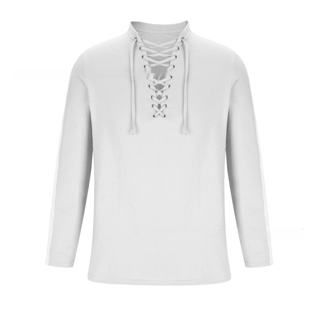 Mesh Long-sleeved Solid Color Collar Top