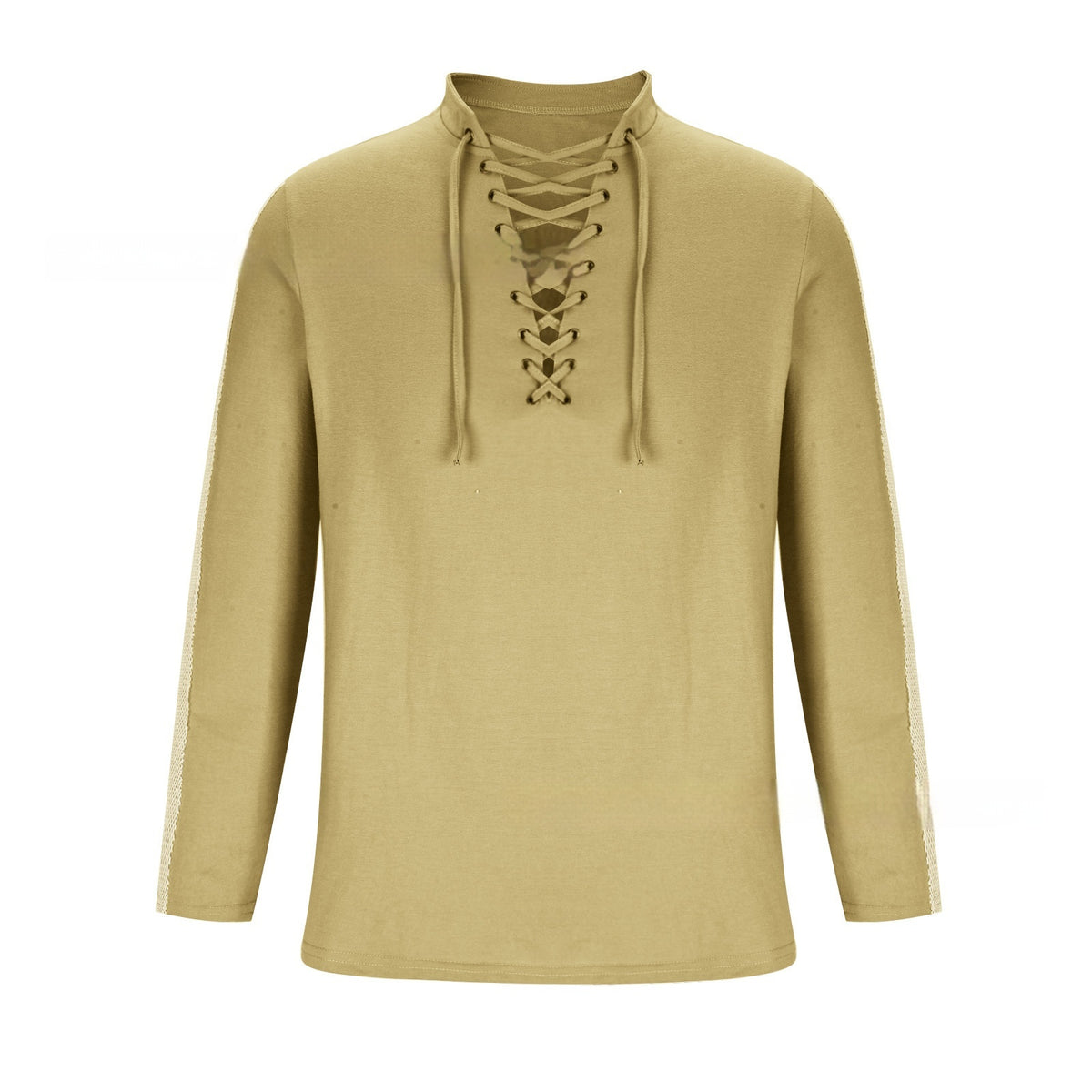 Mesh Long-sleeved Solid Color Collar Top