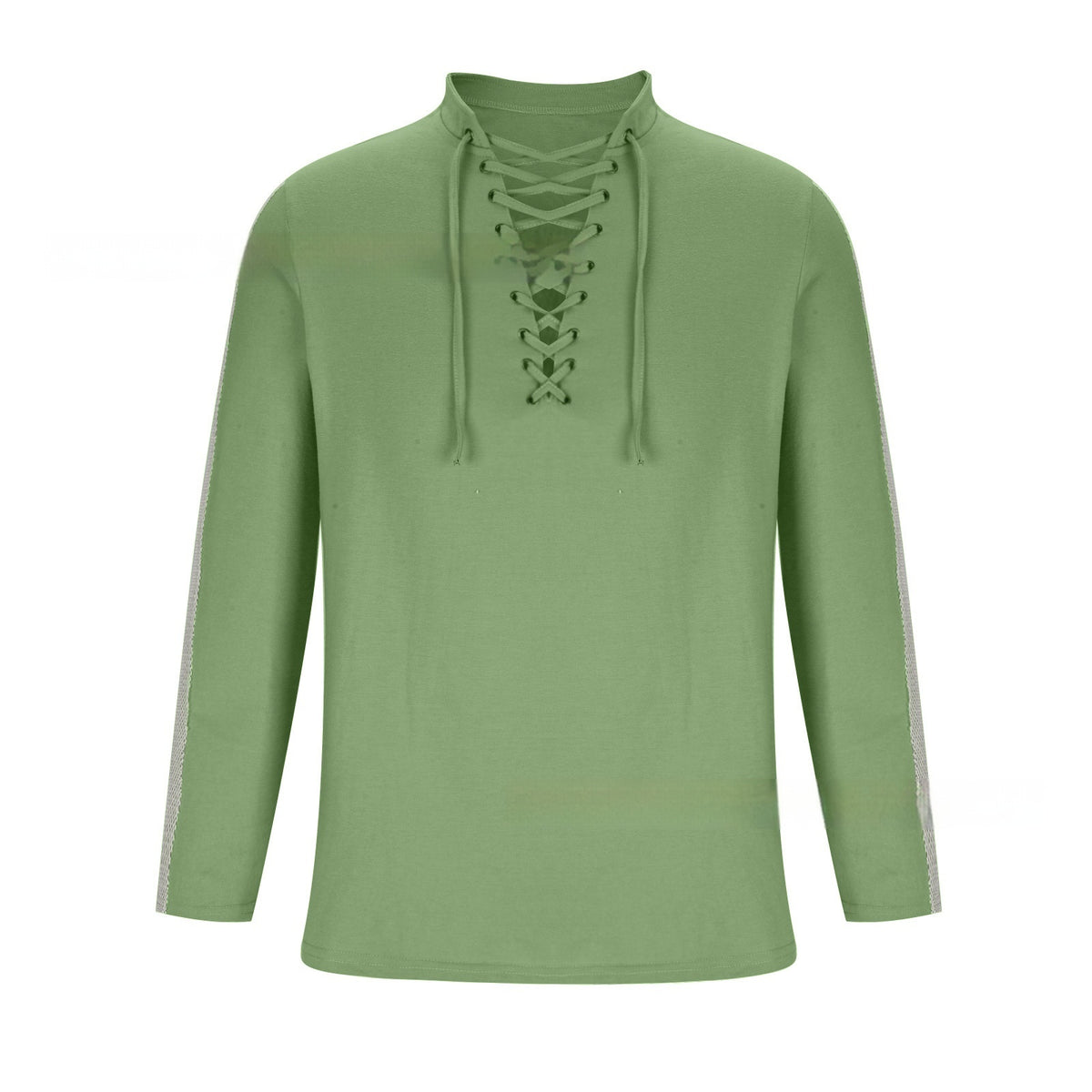 Mesh Long-sleeved Solid Color Collar Top