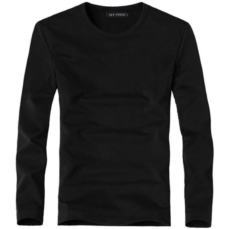 Men's Solid Color Slim T-Shirt Spring Autumn
