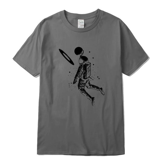 Short Sleeve Top T-Shirt Spaceman Print