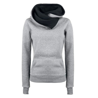 Velvet hooded casual slim top