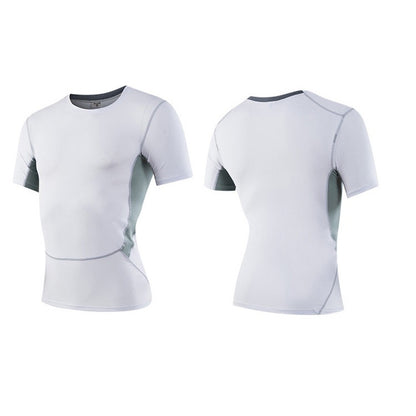 Cotton Stretch Short-Sleeved Men's Summer Solid Color