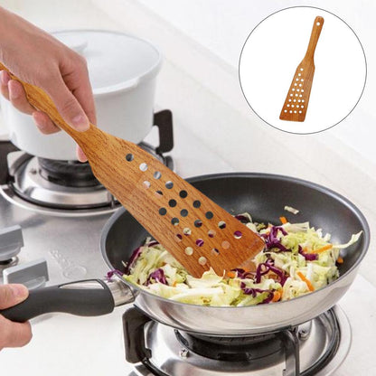 Special wooden spatula for non-stick pan