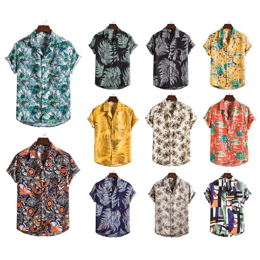 Men's Short Sleeved Printed Beach Shirts