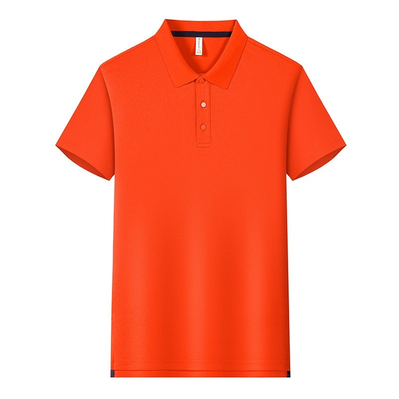190g Tianshu Cotton Split Solid Color Polo Shirt