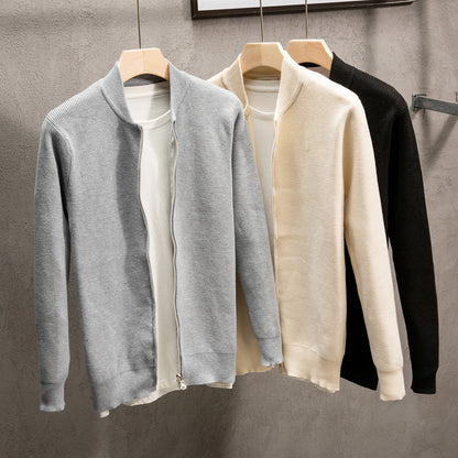 Solid Color Sweater Coat