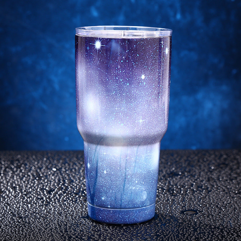 Stainless steel vacuum flask creative starry water cup