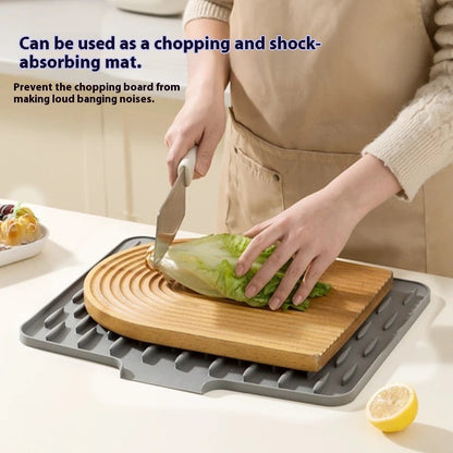 Silicone Drain Pad On Countertop Slope