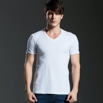 Round neck solid color bottoming shirt