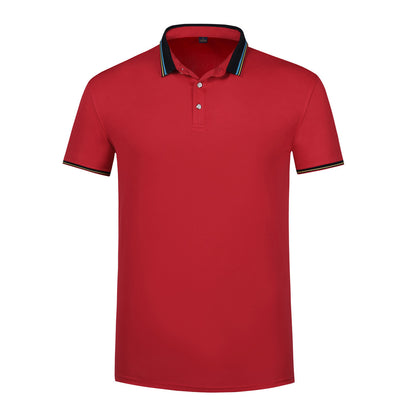 Rainbow Striped POLO Lapel Short Sleeve Men