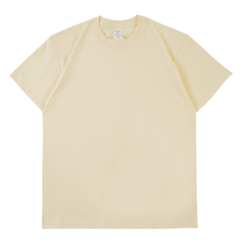 Pure Cotton Short Sleeve Solid Color Fashion Brand Loose Half Sleeve Blank T-shirt