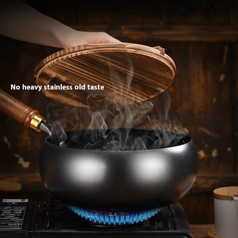 Household Hand-forged Uncoated Big Belly Pot