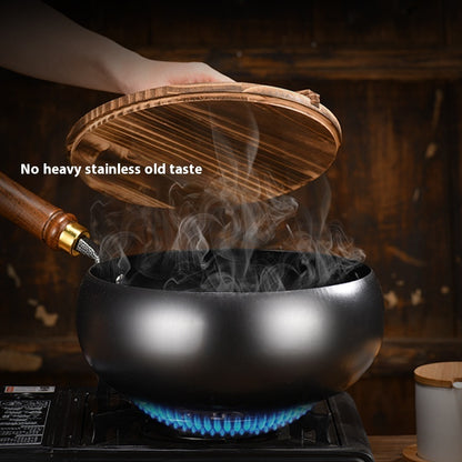 Household Hand-forged Uncoated Big Belly Pot