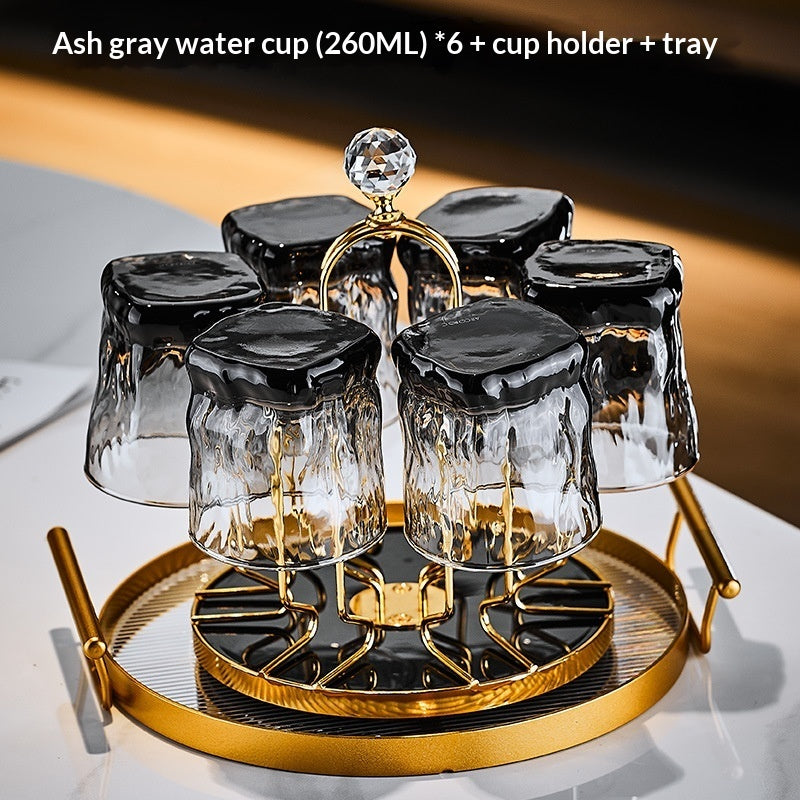 Premium Twisted Glass Drinking Heat-resistant Tea Guest-serving Cup Set