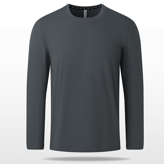 Non-deformed Solid Color Long Sleeve T-shirt