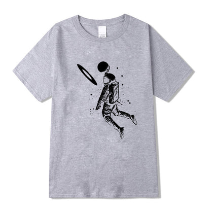 Short Sleeve Top T-Shirt Spaceman Print