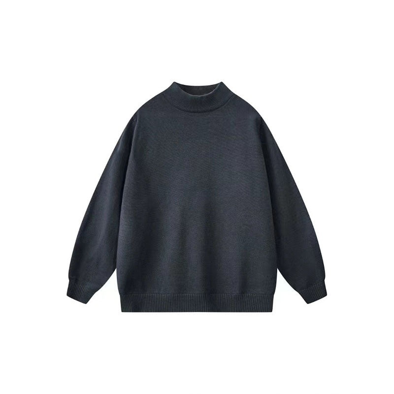 Men's Loose Versatile Thick Solid Color Knitted Undershirt