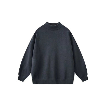 Men's Loose Versatile Thick Solid Color Knitted Undershirt