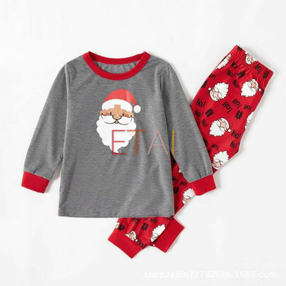 Christmas Printed Parent-child Long Sleeve Pajama Set