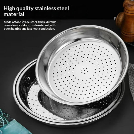 Thickened Stainless Steel Frying Pan For Home Use