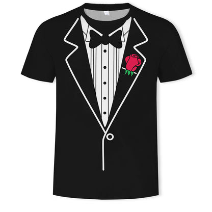 Summer T-shirt 3D Digital Printing Short Sleeve