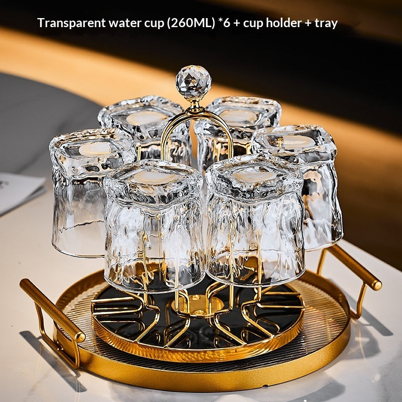 Premium Twisted Glass Drinking Heat-resistant Tea Guest-serving Cup Set