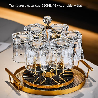 Premium Twisted Glass Drinking Heat-resistant Tea Guest-serving Cup Set