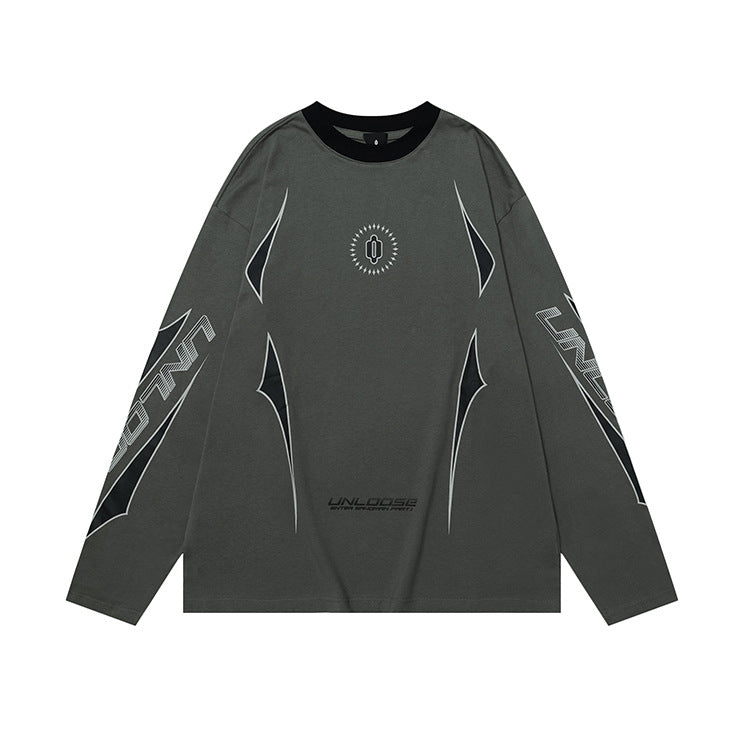 Round Neck Drop Shoulder Version Long Sleeves