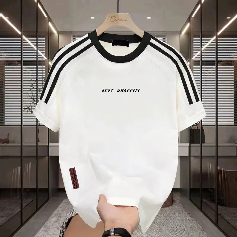 Men's Summer Thin Heavy Cotton Short Sleeve