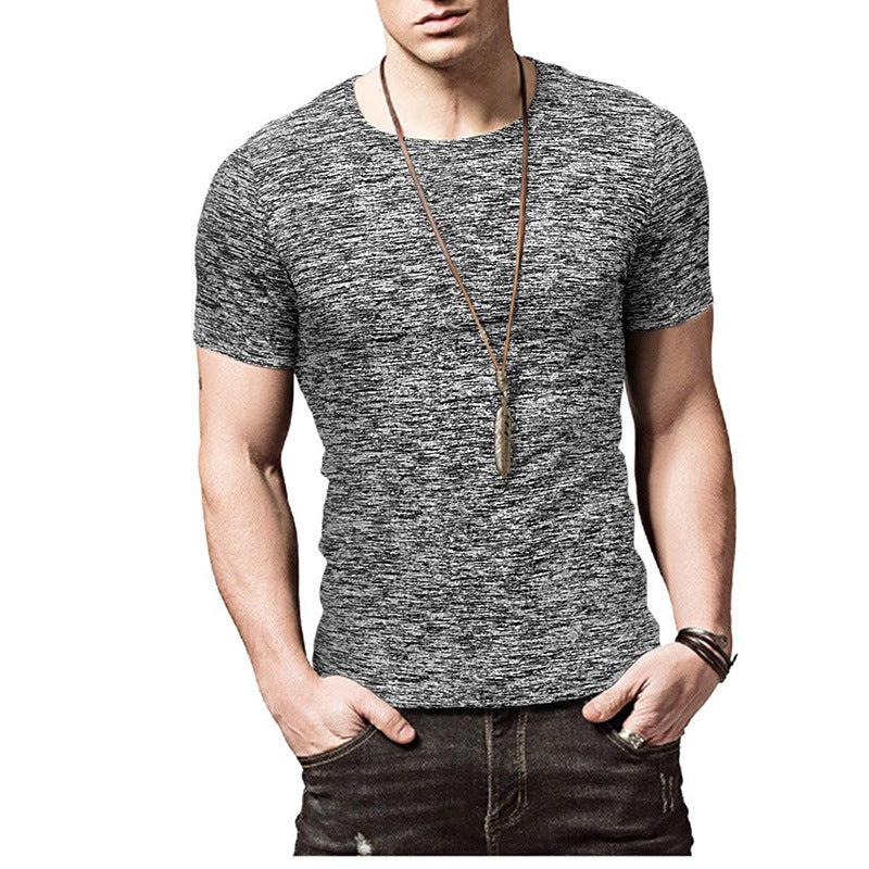Men's Short-sleeved Solid Color Sports Quick-drying Clothes