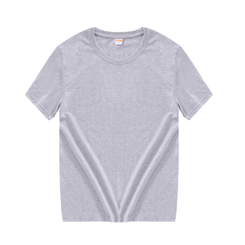 Plus Size Short-sleeved T-shirt Men's Round Neck Solid Color