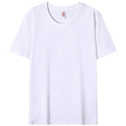 Custom Made Washed Pure Cotton Crew Neck Shortsleeve Shirt