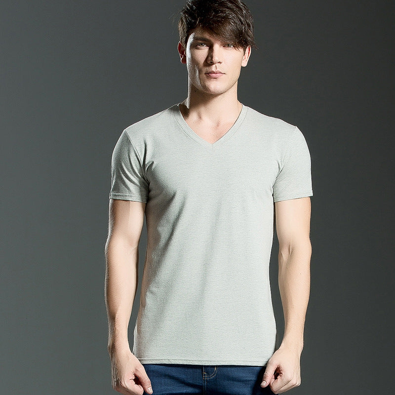 Round neck solid color bottoming shirt
