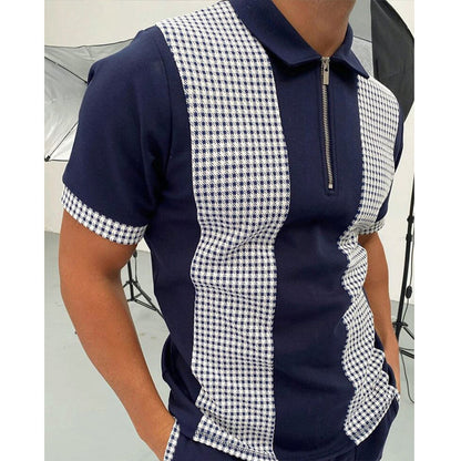 Men's T-Shirt Top With Zipper