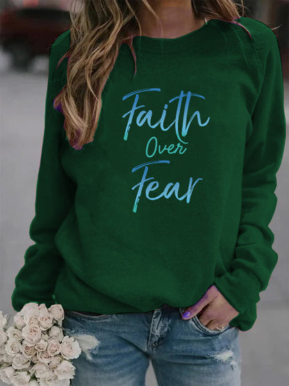 Autumn Printed Sweaters Ladies' Blouses
