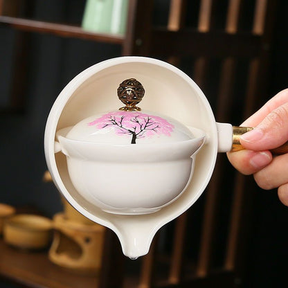 Kung Fu Tea Set Side Handle One Pot Four Cups