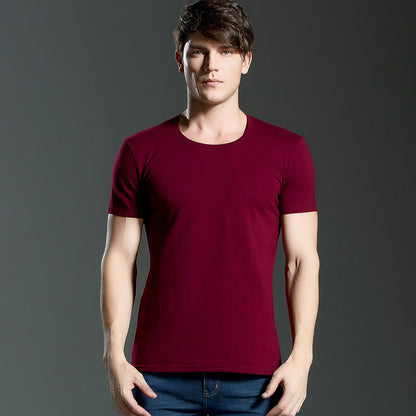 Round neck solid color bottoming shirt