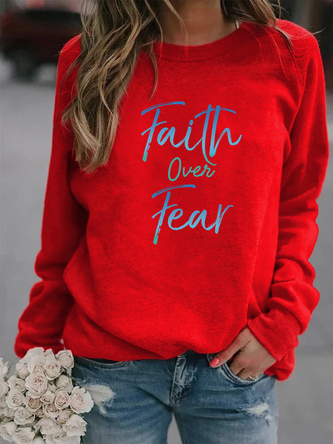 Autumn Printed Sweaters Ladies' Blouses