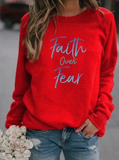 Autumn Printed Sweaters Ladies' Blouses