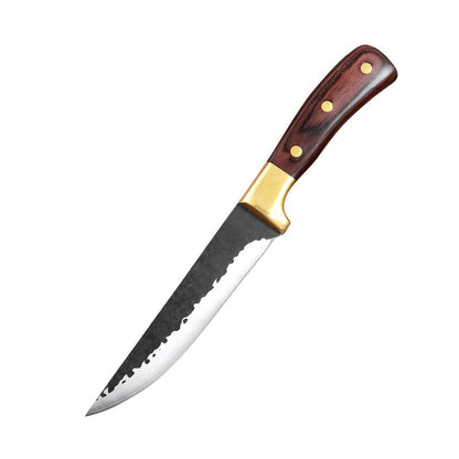 Copper Head Forged Boning Knife Hammer Pattern Slaughter