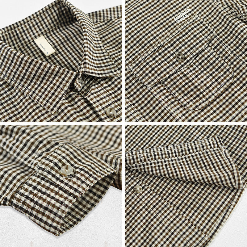 Spring Summer Casual Plaid Shirt For Men