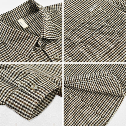 Spring Summer Casual Plaid Shirt For Men