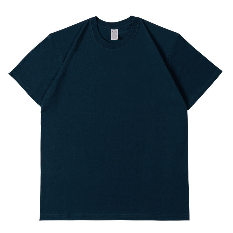 Pure Cotton Short Sleeve Solid Color Fashion Brand Loose Half Sleeve Blank T-shirt