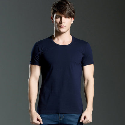 Round neck solid color bottoming shirt