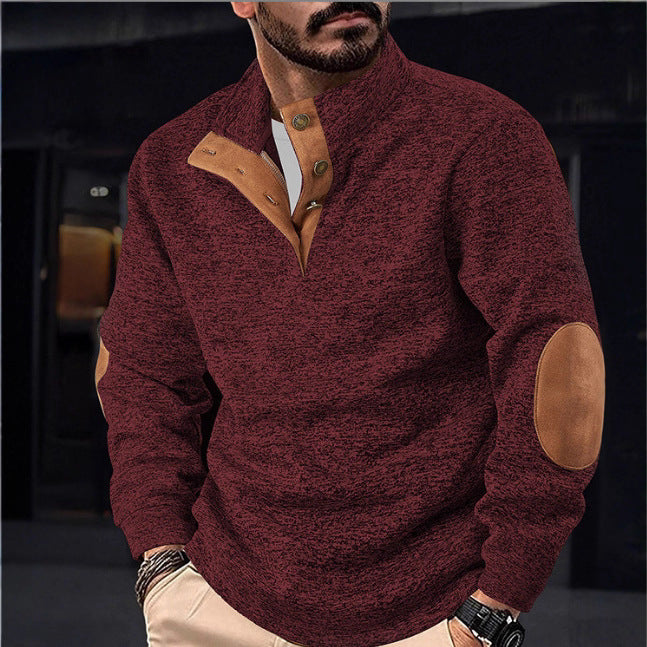 Men's Casual Printed Pullover Sweatshirt Knitwear