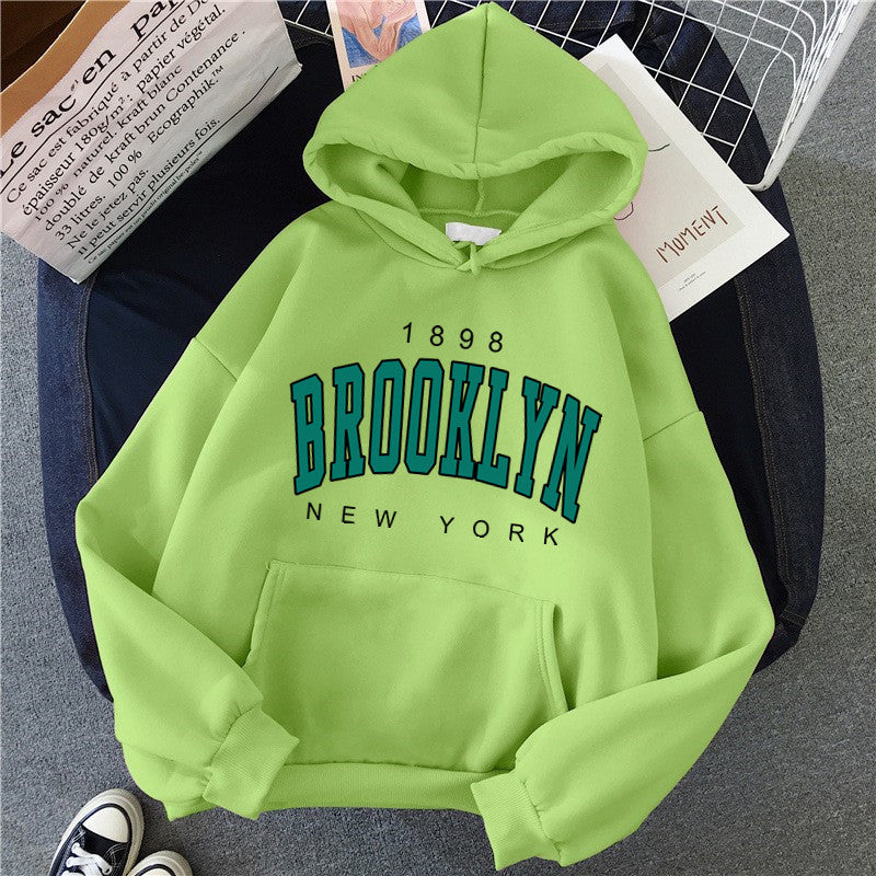 Women's Printed Couple Pullover Sweatshirt Loose