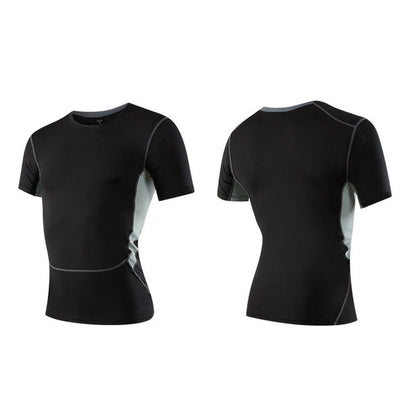Cotton Stretch Short-Sleeved Men's Summer Solid Color