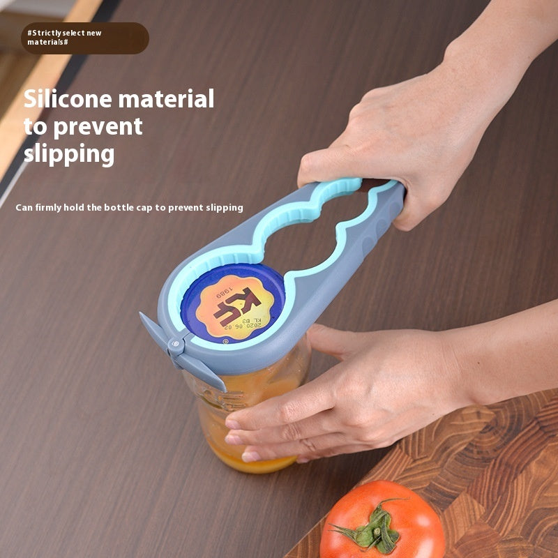 Four-in-one Multifunctional Can Lid Opener Non-slip Labor-saving